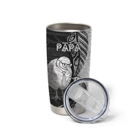 Personalised New Zealand Father's Day Tumbler Cup Papa Kiwi Bird Tribal Pattern DT05 - Polynesian Pride