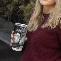 Personalised New Zealand Father's Day Tumbler Cup Papa Kiwi Bird Tribal Pattern DT05 - Polynesian Pride