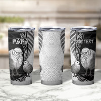Personalised New Zealand Father's Day Tumbler Cup Papa Kiwi Bird Tribal Pattern DT05 - Polynesian Pride