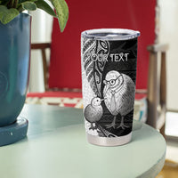 Personalised New Zealand Father's Day Tumbler Cup Papa Kiwi Bird Tribal Pattern DT05 - Polynesian Pride