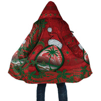 Guam Christmas Cloak Chamorro Seal Hat Santa Tribal Waves DT05 Unisex Red - Polynesian Pride