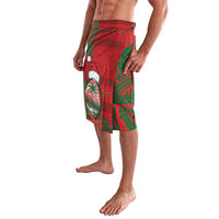 Guam Christmas Lavalava Chamorro Seal Hat Santa Tribal Waves - Polynesian Pride