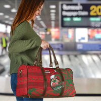 Guam Christmas Travel Bag Chamorro Seal Hat Santa Tribal Waves - Polynesian Pride