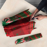 Guam Christmas Umbrella Chamorro Seal Hat Santa Tribal Waves - Polynesian Pride