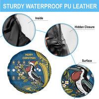 Nauru Christmas Spare Tire Cover Frigatebird Bird Santa Tribal Waves - Polynesian Pride