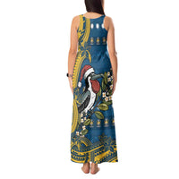 Nauru Christmas Tank Maxi Dress Frigatebird Bird Santa Tribal Waves DT05 - Polynesian Pride