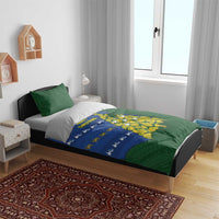 Solomon Islands Christmas Bedding Set Seashell Xmas Tree Tribal Waves - Polynesian Pride