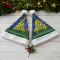 Solomon Islands Christmas Santa Hat Seashell Xmas Tree Tribal Waves - Polynesian Pride