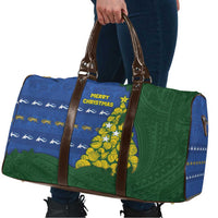 Solomon Islands Christmas Travel Bag Seashell Xmas Tree Tribal Waves DT05 - Polynesian Pride