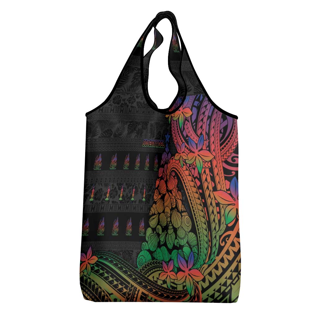 New Caledonia Christmas Grocery Bag Seashell Xmas Tree Tribal Waves DT05 - Polynesian Pride