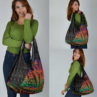 New Caledonia Christmas Grocery Bag Seashell Xmas Tree Tribal Waves DT05 - Polynesian Pride