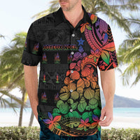 New Caledonia Christmas Hawaiian Shirt Seashell Xmas Tree Tribal Waves - Polynesian Pride