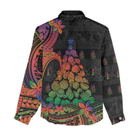 New Caledonia Christmas Women Casual Shirt Seashell Xmas Tree Tribal Waves - Polynesian Pride
