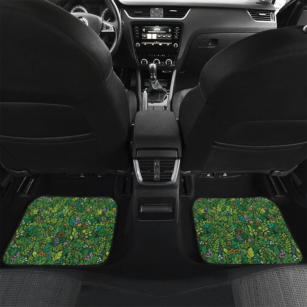 Polynesia Mother Nature Car Mats Glowing Heart Spiral Tropical Vine Floral