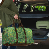 Polynesia Mother Nature Travel Bag Glowing Heart Spiral Tropical Vine Floral