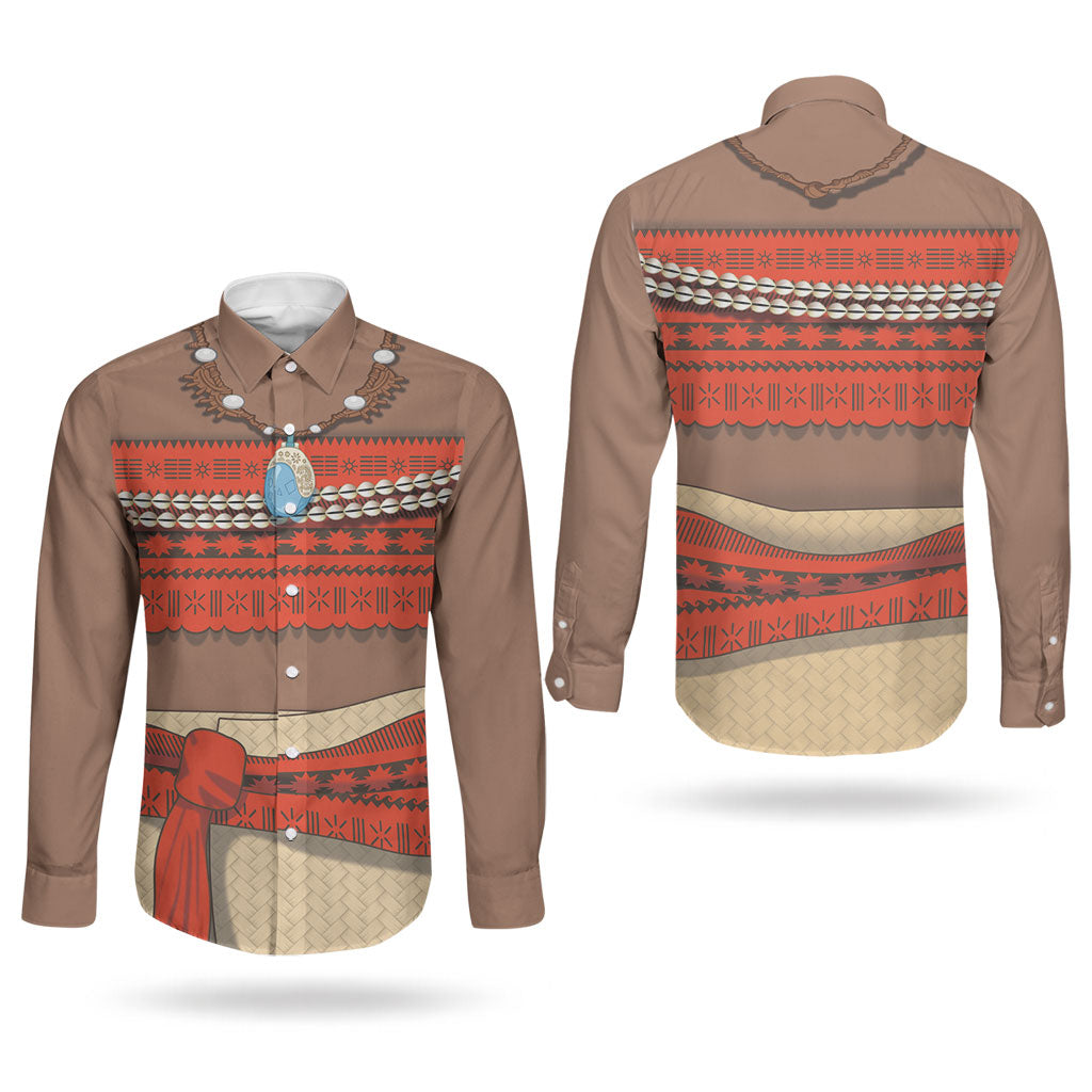 Polynesia Ocean Princess Inspired Cosplay Costume Couples Matching Mermaid Dress and Long Sleeve Button Shirt