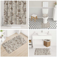 Hawaii Palaka Cowboy Bathroom Set Shell Maile Lei With Western Patterns - Polynesian Pride