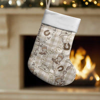 Hawaii Palaka Cowboy Christmas Stocking Shell Maile Lei With Western Patterns - Polynesian Pride