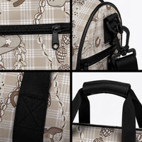 Hawaii Palaka Cowboy Duffle Bag Shell Maile Lei With Western Patterns