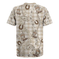 Hawaii Palaka Cowboy Rugby Jersey Shell Maile Lei With Western Patterns - Polynesian Pride
