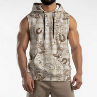 Hawaii Palaka Cowboy Sleeveless Hoodie Shell Maile Lei With Western Patterns DT05 - Polynesian Pride