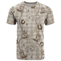 Hawaii Palaka Cowboy T Shirt Shell Maile Lei With Western Patterns - Polynesian Pride