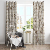 Hawaii Palaka Cowboy Window Curtain Shell Maile Lei With Western Patterns - Polynesian Pride