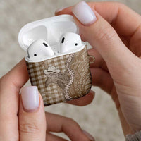Beige Hawaii Palaka Cowboy Turtle AirPods Case Hawaiian Paniolo Puakenikeni Maile Lei DT05 - Polynesian Pride
