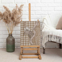 Beige Hawaii Palaka Cowboy Turtle Canvas Wall Art Hawaiian Paniolo Puakenikeni Maile Lei DT05 - Polynesian Pride