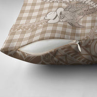 Beige Hawaii Palaka Cowboy Turtle Pillow Cover Hawaiian Paniolo Puakenikeni Maile Lei DT05 - Polynesian Pride