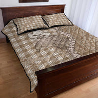 Beige Hawaii Palaka Cowboy Turtle Quilt Bed Set Hawaiian Paniolo Puakenikeni Maile Lei DT05 - Polynesian Pride