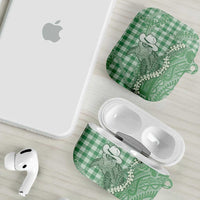 Green Hawaii Palaka Cowboy Turtle AirPods Case Hawaiian Paniolo Puakenikeni Maile Lei DT05 - Polynesian Pride