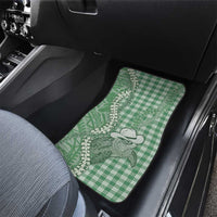 Green Hawaii Palaka Cowboy Turtle Car Mats Hawaiian Paniolo Puakenikeni Maile Lei DT05 - Polynesian Pride