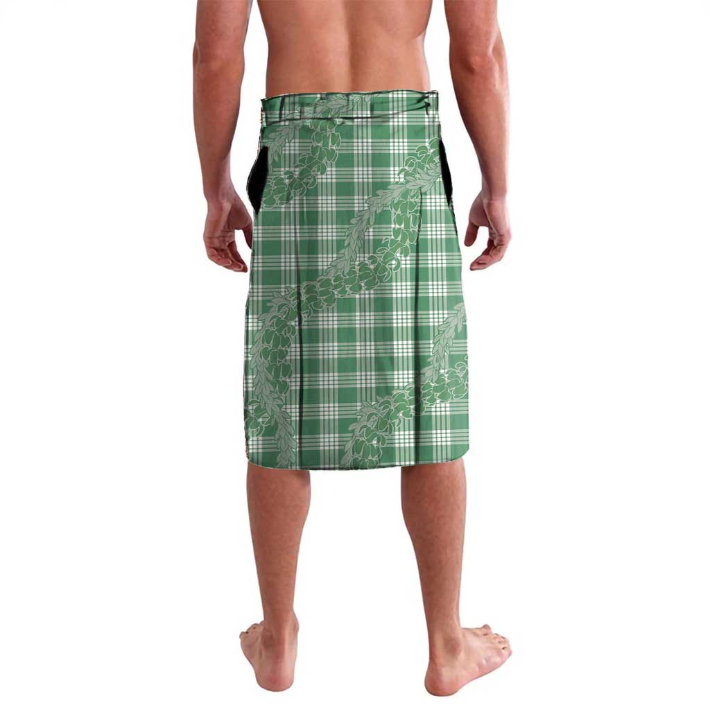 Green Hawaii Palaka Cowboy Turtle Lavalava Hawaiian Paniolo Puakenikeni Maile Lei - Polynesian Pride