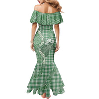 Green Hawaii Palaka Cowboy Turtle Mermaid Dress Hawaiian Paniolo Puakenikeni Maile Lei DT05 - Polynesian Pride