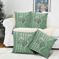 Green Hawaii Palaka Cowboy Turtle Pillow Cover Hawaiian Paniolo Puakenikeni Maile Lei DT05 - Polynesian Pride