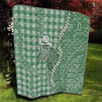 Green Hawaii Palaka Cowboy Turtle Quilt Hawaiian Paniolo Puakenikeni Maile Lei DT05 - Polynesian Pride