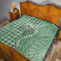 Green Hawaii Palaka Cowboy Turtle Quilt Hawaiian Paniolo Puakenikeni Maile Lei DT05 - Polynesian Pride