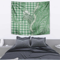 Green Hawaii Palaka Cowboy Turtle Tapestry Hawaiian Paniolo Puakenikeni Maile Lei DT05 - Polynesian Pride