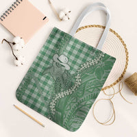 Green Hawaii Palaka Cowboy Turtle Tote Bag Hawaiian Paniolo Puakenikeni Maile Lei DT05 White Strap One Size Green - Polynesian Pride