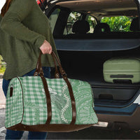 Green Hawaii Palaka Cowboy Turtle Travel Bag Hawaiian Paniolo Puakenikeni Maile Lei DT05 - Polynesian Pride