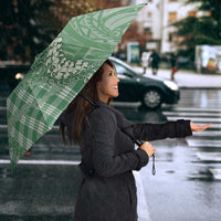 Green Hawaii Palaka Cowboy Turtle Umbrella Hawaiian Paniolo Puakenikeni Maile Lei DT05 - Polynesian Pride