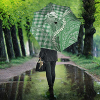 Green Hawaii Palaka Cowboy Turtle Umbrella Hawaiian Paniolo Puakenikeni Maile Lei DT05 - Polynesian Pride