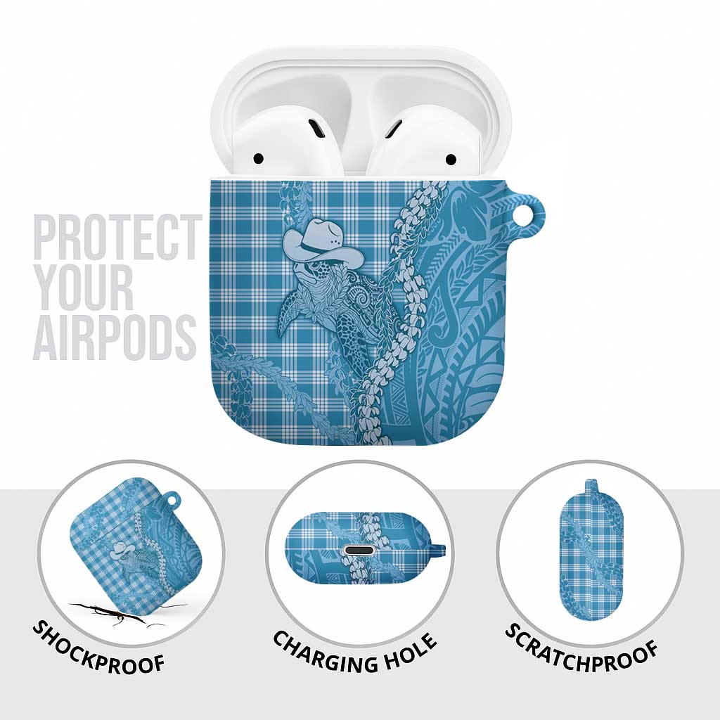Blue Hawaii Palaka Cowboy Turtle AirPods Case Hawaiian Paniolo Puakenikeni Maile Lei DT05 - Polynesian Pride
