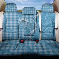 Blue Hawaii Palaka Cowboy Turtle Back Car Seat Cover Hawaiian Paniolo Puakenikeni Maile Lei DT05 One Size Blue - Polynesian Pride