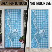 Blue Hawaii Palaka Cowboy Turtle Door Cover Hawaiian Paniolo Puakenikeni Maile Lei DT05 - Polynesian Pride