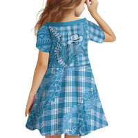 Blue Hawaii Palaka Cowboy Turtle Family Matching Mermaid Dress and Hawaiian Shirt Hawaiian Paniolo Puakenikeni Maile Lei DT05 - Polynesian Pride