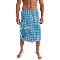 Blue Hawaii Palaka Cowboy Turtle Lavalava Hawaiian Paniolo Puakenikeni Maile Lei - Polynesian Pride