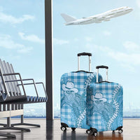 Blue Hawaii Palaka Cowboy Turtle Luggage Cover Hawaiian Paniolo Puakenikeni Maile Lei DT05 - Polynesian Pride