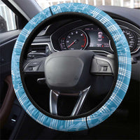 Blue Hawaii Palaka Cowboy Turtle Steering Wheel Cover Hawaiian Paniolo Puakenikeni Maile Lei DT05 - Polynesian Pride